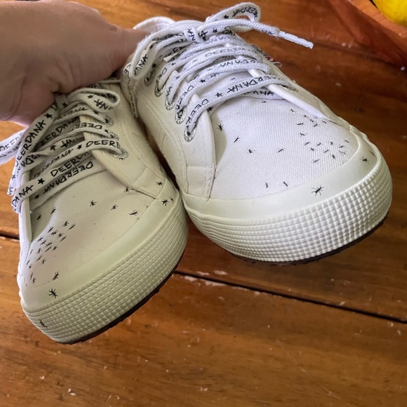Superga x Deerdana 2750 Ants S00E1E0 White Sneaker Shoes Womens Size 41 - Picture 5 of 12